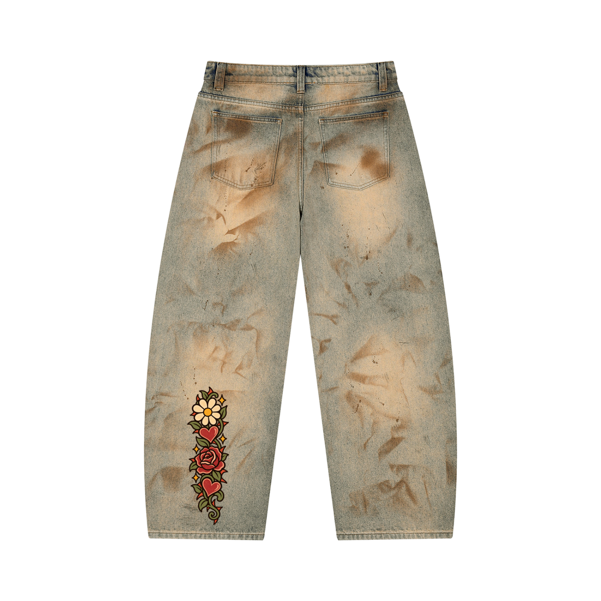 Soft Heart, Sharp Edges Vintage Wash Barrel-Leg Jeans