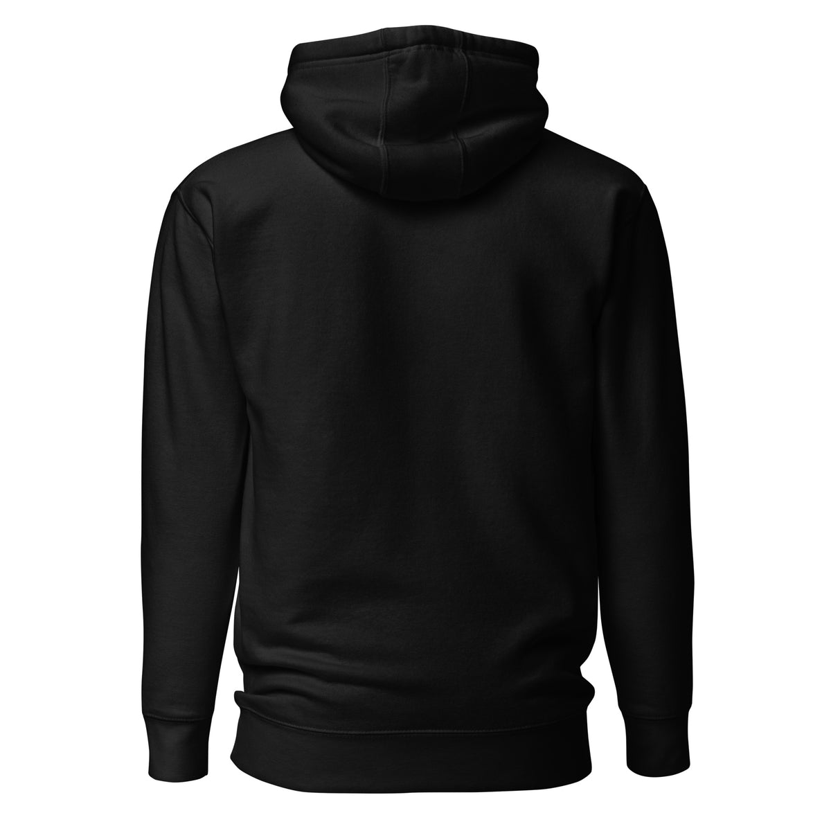 Soft Bloom Graphic Hoodie in black, back view