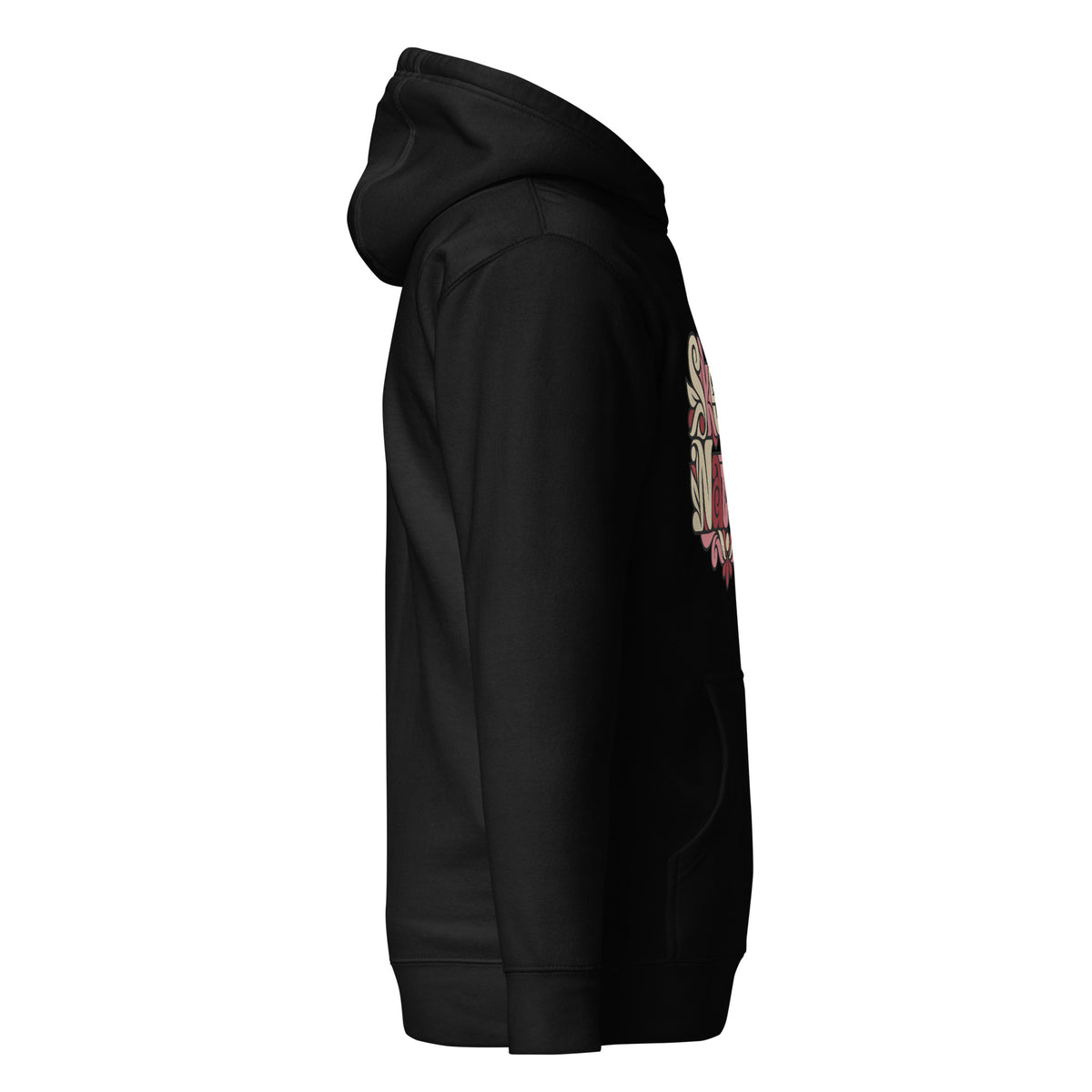Soft Bloom Graphic Hoodie in black, right view