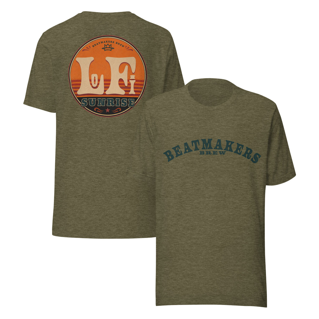 Retro Cassette Graphic T-Shirt in Heather Olive