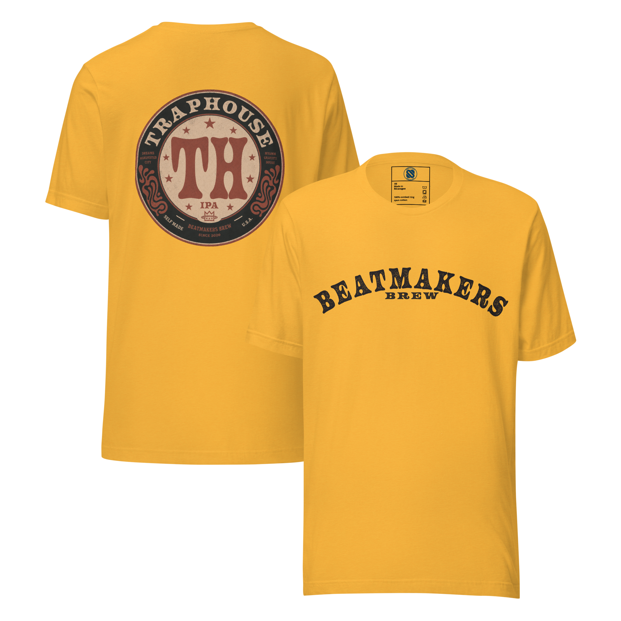 Sketchy Nature retro cassette tee in heather gold