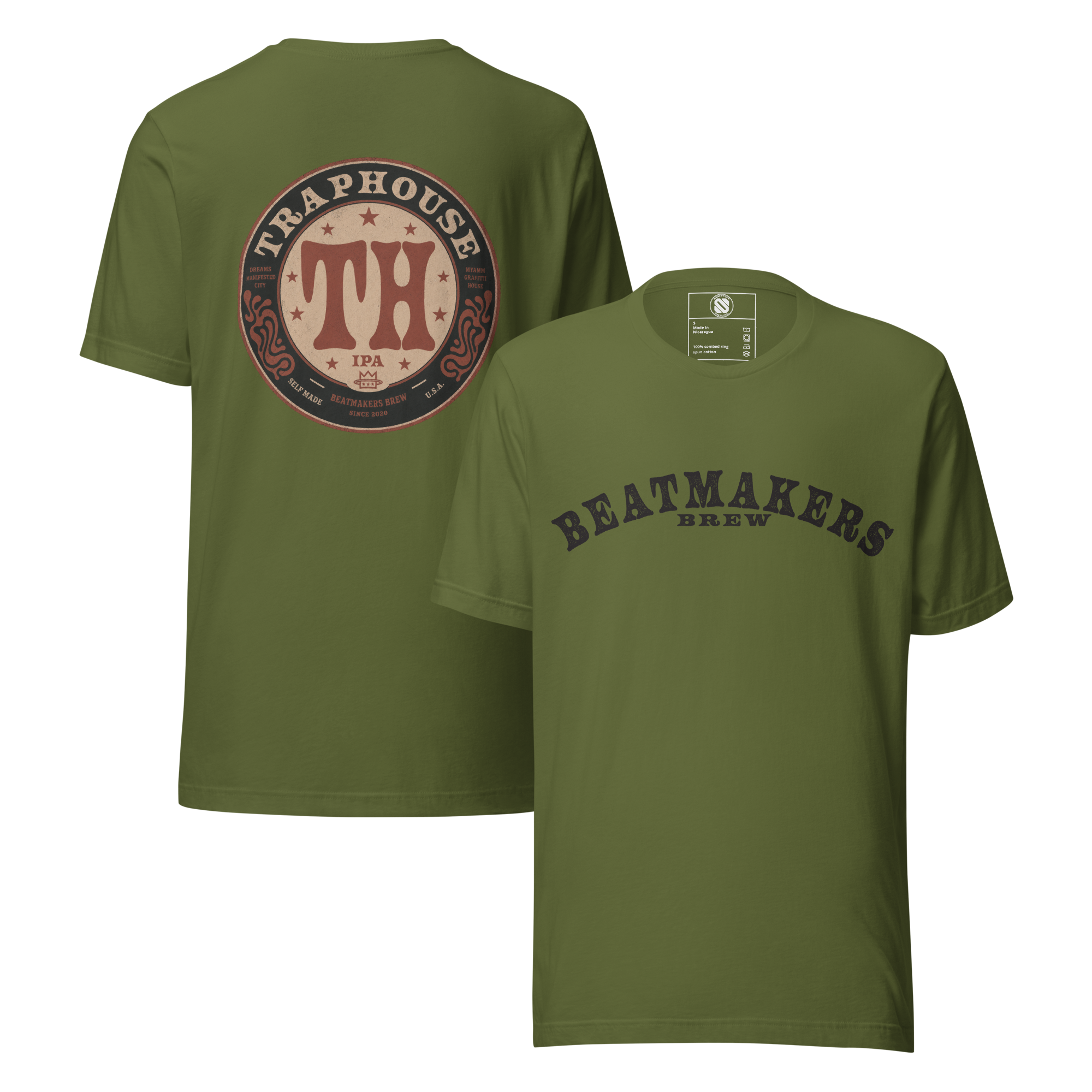 Sketchy Nature retro cassette tee in olive