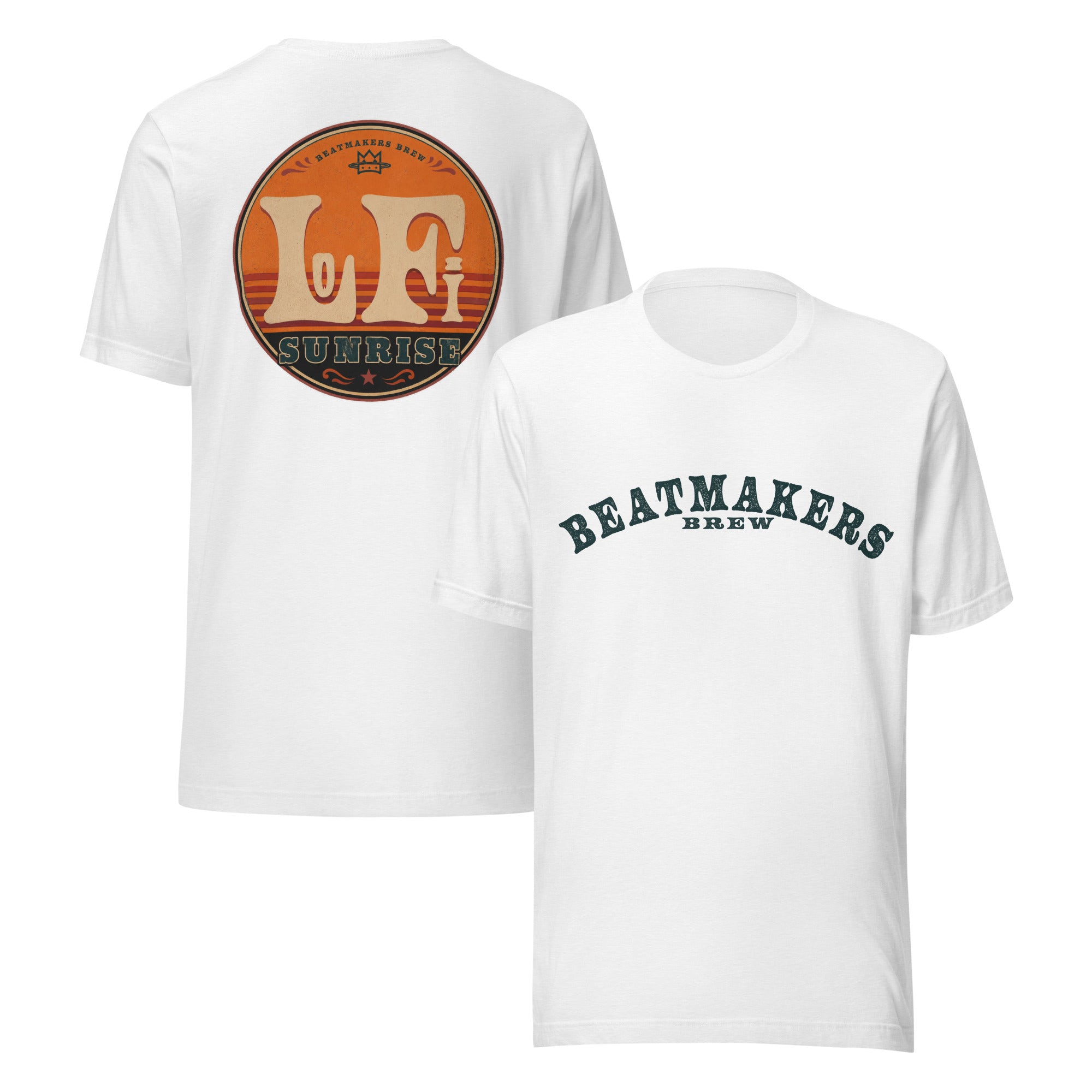 Retro Cassette Graphic T-Shirt in Solid White Blend