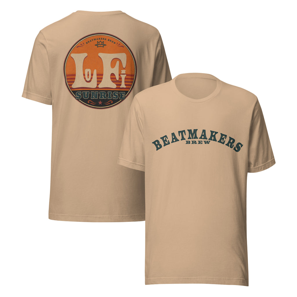 Retro Cassette Graphic T-Shirt in Tan