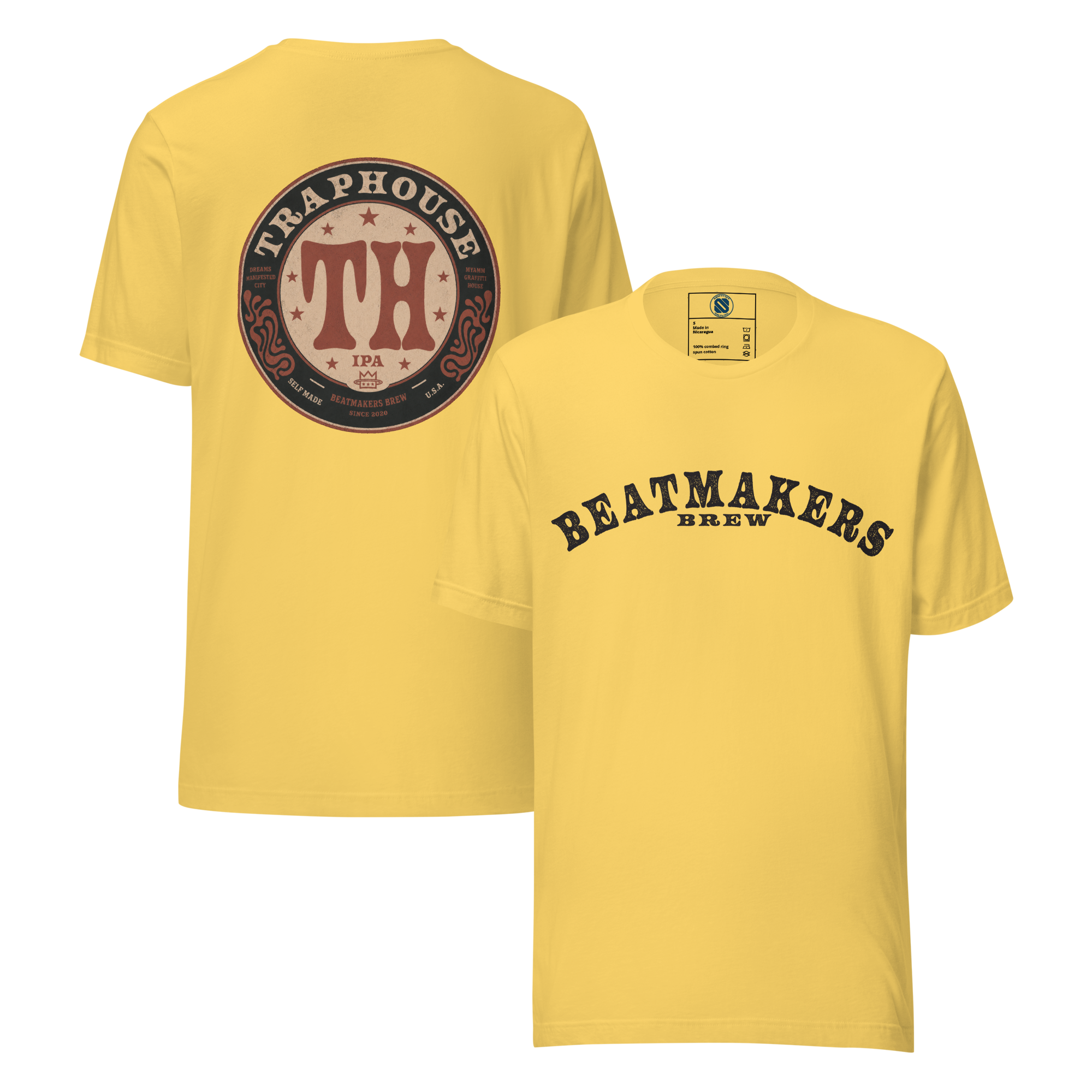 Sketchy Nature retro cassette tee in yellow